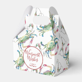 Schattigee Kerst Waterverf Blauwe Krab Favoriete B Bedankdoosjes