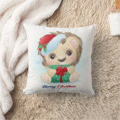 Schattigee kerst Waterverf Lion Nursery Kussen (Deken)