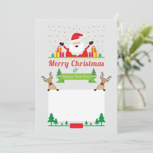 Schattigee Kerst Wenskaarten Kaart (Staand voorkant)