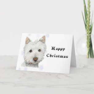 Schattigee kerst Westie hondencadeaus Feestdagen Kaart