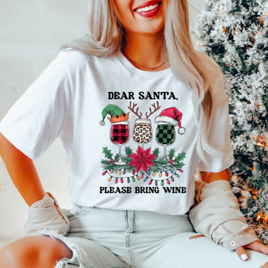 Schattigee Kerst Wijn T-shirt