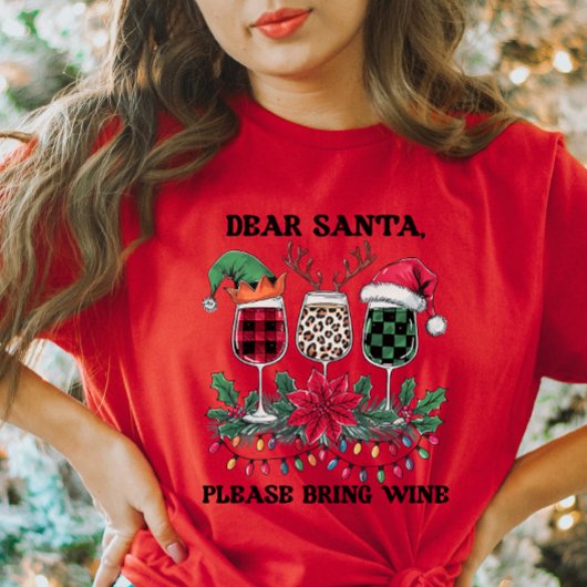 Schattigee Kerst Wijn T-shirt