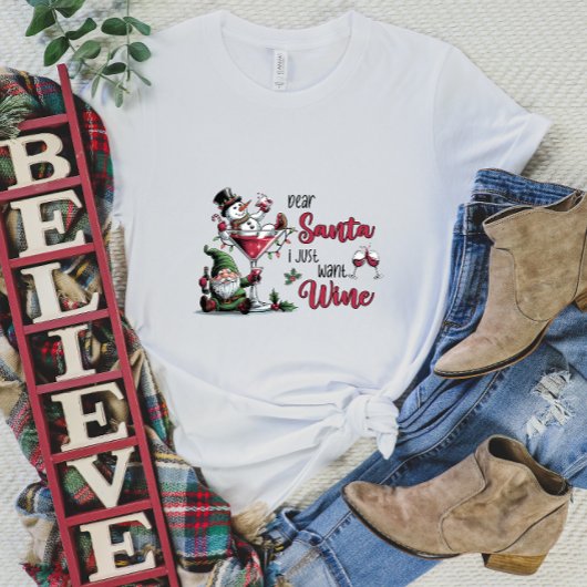 Schattigee Kerst Wijn T-shirt