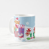 Schattigee Kerst Winter Woodland Animals Art Koffiemok (Voorkant links)