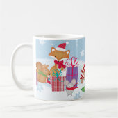 Schattigee Kerst Winter Woodland Animals Art Koffiemok (Links)