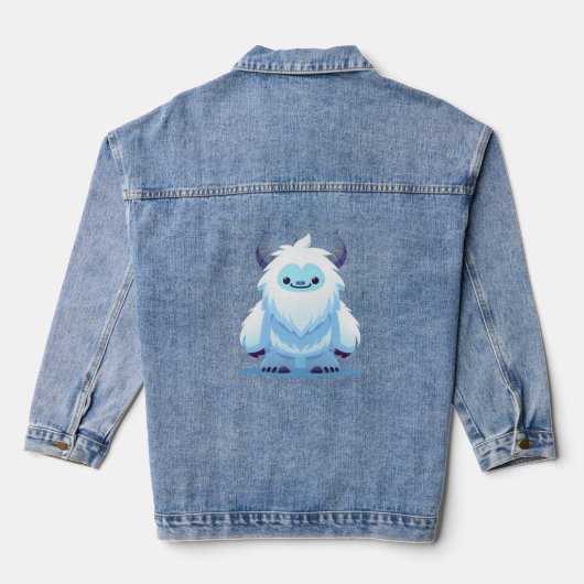 Schattigee kerst/winteryeti denim jacket (Achterkant)