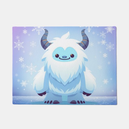Schattigee kerst/winteryeti deurmat (Voorkant)