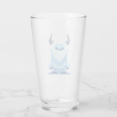Schattigee kerst/winteryeti glas (Achterkant)