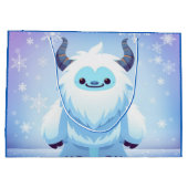 Schattigee kerst/winteryeti groot cadeauzakje (Achterkant)