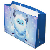 Schattigee kerst/winteryeti groot cadeauzakje (Achterkant Gekanteld)