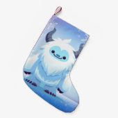 Schattigee kerst/winteryeti kleine kerstsok (Voorkant (Hangend))