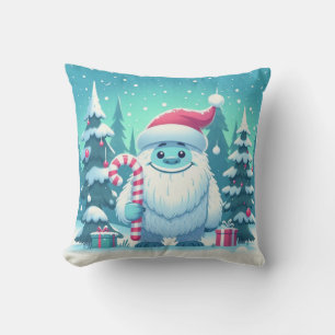 Schattigee kerst/winteryeti kussen