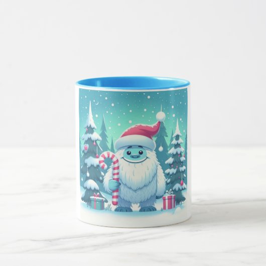 Schattigee kerst/winteryeti mok (Midden)