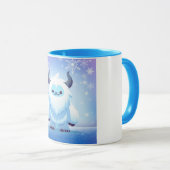 Schattigee kerst/winteryeti mok (Voorkant rechts)