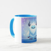 Schattigee kerst/winteryeti mok (Voorkant links)