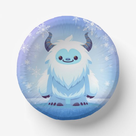 Schattigee kerst/winteryeti papieren kommen (Voorkant)