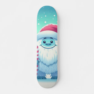 Schattigee kerst/winteryeti persoonlijk skateboard