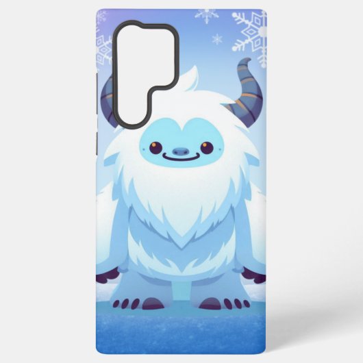 Schattigee kerst/winteryeti samsung galaxy hoesje (Achterkant)