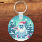 Schattigee kerst/winteryeti sleutelhanger (Voorkant)