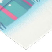 Schattigee kerst/winteryeti tafelkleed (Gekanteld)