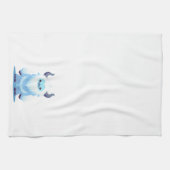 Schattigee kerst/winteryeti theedoek (Horizontaal)