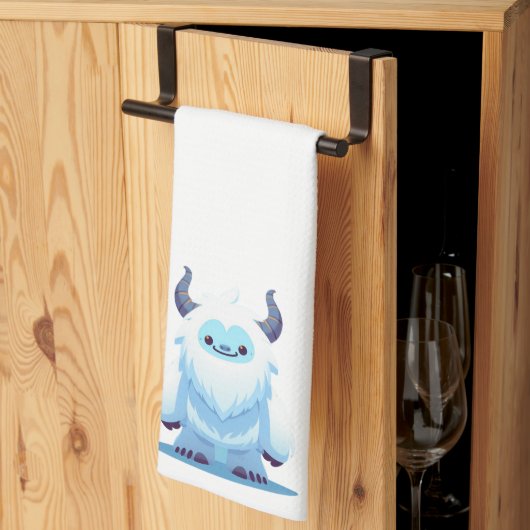 Schattigee kerst/winteryeti theedoek (Derde Gevouwen)