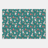 Schattigee kerst Zebra en vrienden Inpakpapier Vel (Voorkant 3)