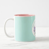 Schattigee Kerst Zeemeermin in Santa Hat Roze & Bl Tweekleurige Koffiemok (Links)