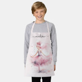 Schattigee kerstballerina scriptnaam schort (Gedragen)