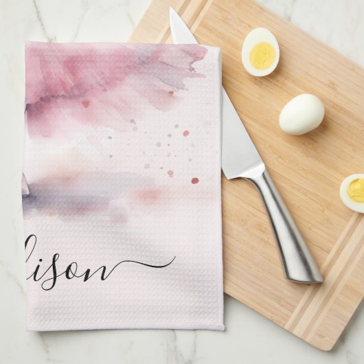 Schattigee kerstballerina scriptnaam theedoek (Quarter Fold)