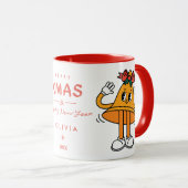 Schattigee kerstbel Mok | Gepersonaliseerde vakant (Voorkant rechts)