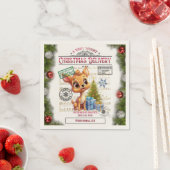 Schattigee kerstbezorging Baby Rendieren personali Servet (Insitu)