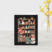 Schattigee Kerstboekenplank Santa Leesboeken Ginge Kaart (Gele Bloem)