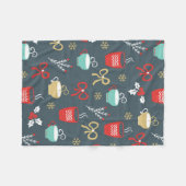 Schattigee kerstbogen en bekers fleece deken (Voorkant (Horizontaal))