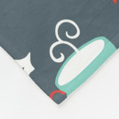 Schattigee kerstbogen en bekers fleece deken (Hoek)