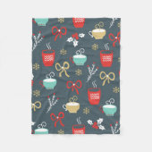 Schattigee kerstbogen en bekers fleece deken (Voorkant)