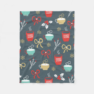 Schattigee kerstbogen en bekers fleece deken