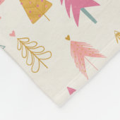 Schattigee kerstbomen Blush Pink Pattern Fleece Deken (Hoek)