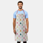 Schattigee kerstbomen Blush Pink Pattern Schort (Gedragen)