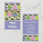 Schattigee kerstbomen cadeau Label-Visitekaartjes Visitekaartje (Voorkant / Achterkant)