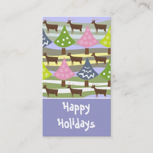 Schattigee kerstbomen cadeau Label-Visitekaartjes Visitekaartje (Voorkant)