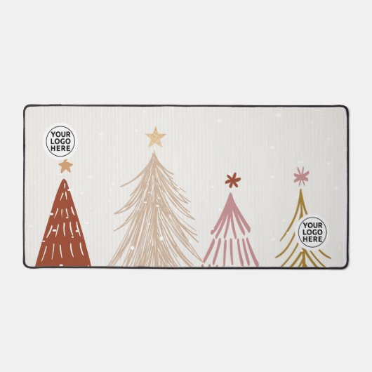 Schattigee Kerstbomen Desk Mat Muismat (Voorkant)