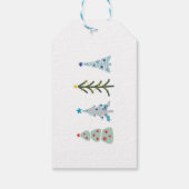 Schattigee kerstbomen doodle cadeaulabel (Achterkant)