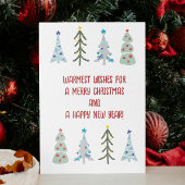 Schattigee kerstbomen doodle feestdagenkaart