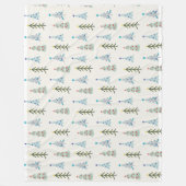 Schattigee kerstbomen doodle fleece deken (Voorkant)