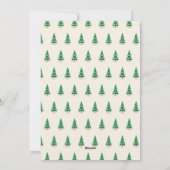 Schattigee kerstbomen Foto Feestdagenkaart (Achterkant)