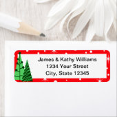 Schattigee kerstbomen retour adreslabel Stickers (Insitu)