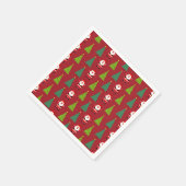Schattigee kerstbomen & Sinterklaaspatroonrood Servet (Hoek)