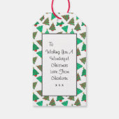 Schattigee kerstbomen | Wit Cadeaulabel (Achterkant)