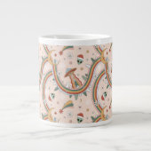 Schattigee kerstboom Alien Rainbow vakantiepatroon Grote Koffiekop (Voorkant)